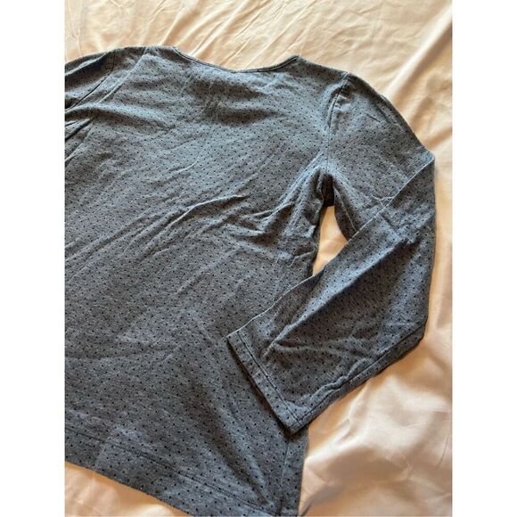 Croft & Barrow Blue Polkadot Long Sleeve Top Woman’s Size Large - Picture 7 of 9